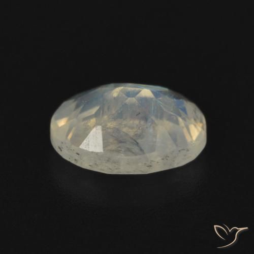 Rainbow Moonstone Gemstone in 7 x 5 mm (calibrated) Size for Sale, Rainbow Moonstone Stone in Bluish White Color