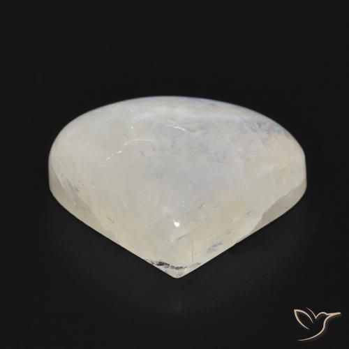 Rainbow Moonstone Gemstone in 19.4 x 17.3 mm Size for Sale, Rainbow Moonstone Stone in Bluish White Color