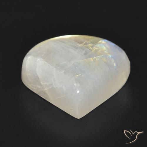 Rainbow Moonstone Gemstone in 17.4 x 15.6 mm Size for Sale, Rainbow Moonstone Stone in Bluish White Color