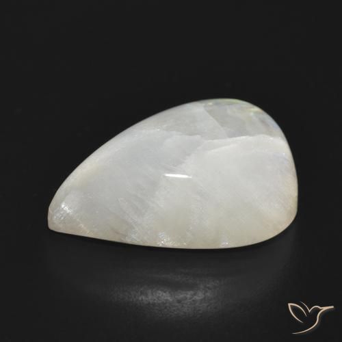 Rainbow Moonstone Gemstone in 20.5 x 14 mm Size for Sale, Rainbow Moonstone Stone in Bluish White Color