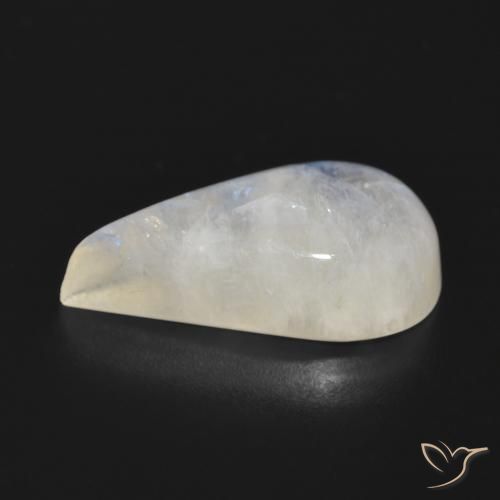 Rainbow Moonstone Gemstone in 22.8 x 12.8 mm Size for Sale, Rainbow Moonstone Stone in Bluish White Color