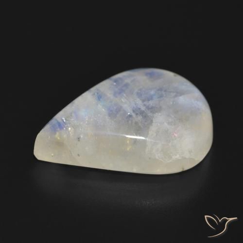 Rainbow Moonstone Gemstone in 22.4 x 16.4 mm Size for Sale, Rainbow Moonstone Stone in Bluish White Color