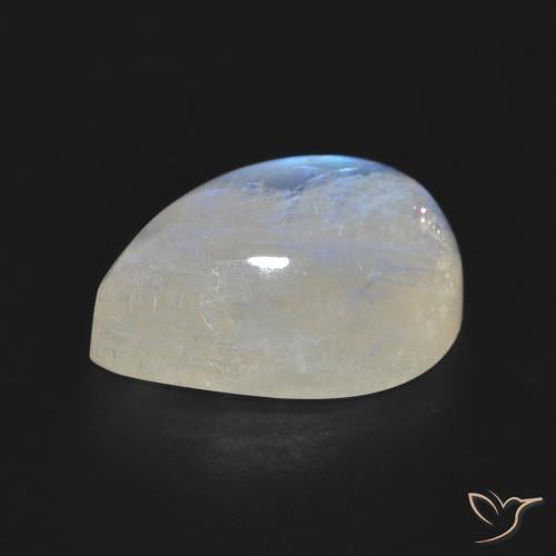 Rainbow Moonstone Gemstone in 16.9 x 12.5 mm Size for Sale, Rainbow Moonstone Stone in Bluish White Color