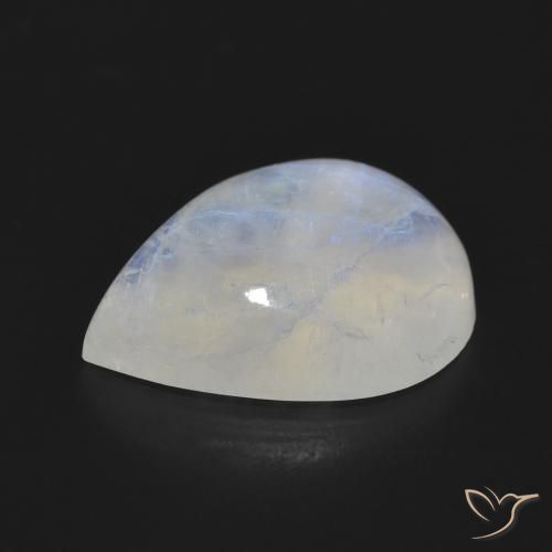 Rainbow Moonstone Gemstone in 18.3 x 14.1 mm Size for Sale, Rainbow Moonstone Stone in Bluish White Color