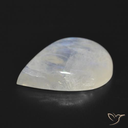 Rainbow Moonstone Gemstone in 24.1 x 17.4 mm Size for Sale, Rainbow Moonstone Stone in Bluish White Color