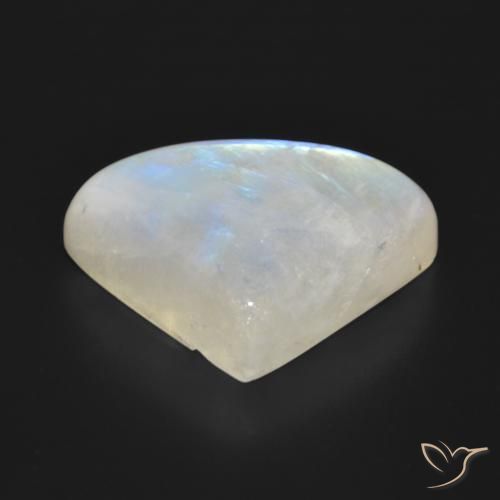 Rainbow Moonstone Gemstone in 27 x 20 mm (calibrated) Size for Sale, Rainbow Moonstone Stone in Bluish White Color