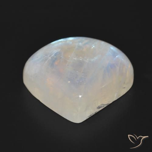 Rainbow Moonstone Gemstone in 22.8 x 22.5 mm Size for Sale, Rainbow Moonstone Stone in Bluish White Color