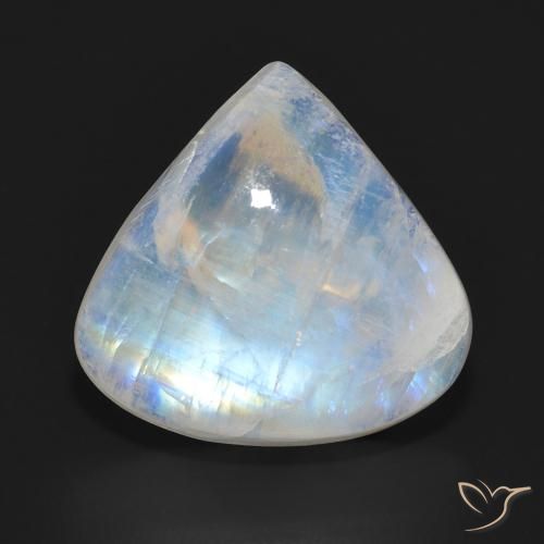 11.23ct Natural Bluish White Rainbow Moonstone, Pear Shape, Translucent