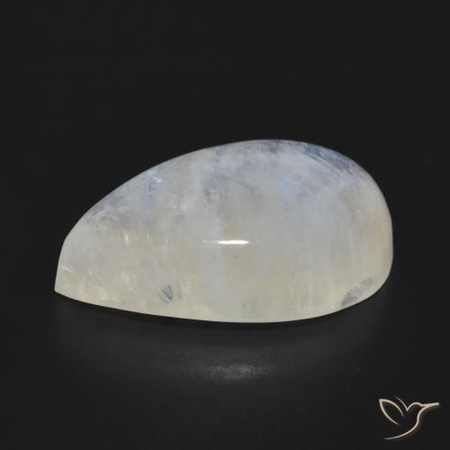 Rainbow Moonstone Gemstone in 22.4 x 14.8 mm Size for Sale, Rainbow Moonstone Stone in Bluish White Color
