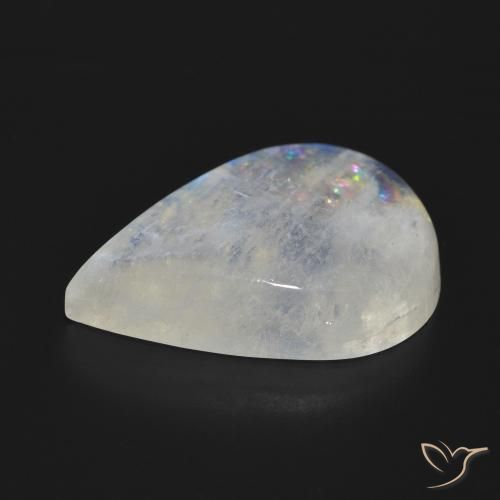 Rainbow Moonstone Gemstone in 25.7 x 18.9 mm Size for Sale, Rainbow Moonstone Stone in Bluish White Color