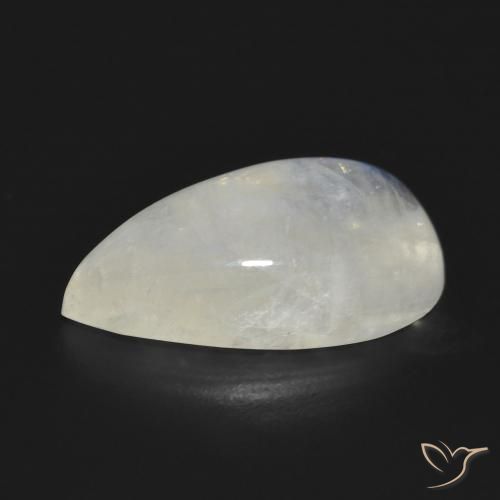 Rainbow Moonstone Gemstone in 20.2 x 12.1 mm Size for Sale, Rainbow Moonstone Stone in Bluish White Color