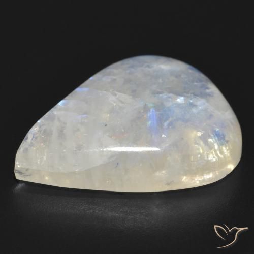 Rainbow Moonstone Gemstone in 23.4 x 18.8 mm Size for Sale, Rainbow Moonstone Stone in Bluish White Color