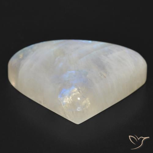 Rainbow Moonstone Gemstone in 28.6 x 20.5 mm Size for Sale, Rainbow Moonstone Stone in Bluish White Color