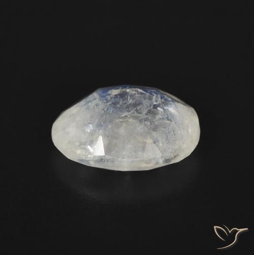 Rainbow Moonstone Gemstone in 9 x 7 mm (calibrated) Size for Sale, Rainbow Moonstone Stone in Bluish White Color
