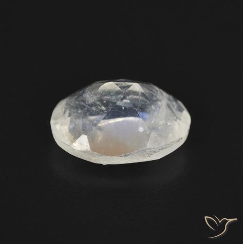 Rainbow Moonstone Gemstone in 8 x 6 mm (calibrated) Size for Sale, Rainbow Moonstone Stone in Bluish White Color