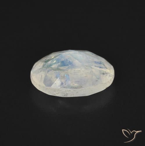 Rainbow Moonstone Gemstone in 8 x 6 mm (calibrated) Size for Sale, Rainbow Moonstone Stone in Bluish White Color
