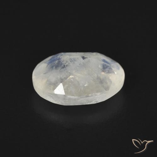 Rainbow Moonstone Gemstone in 8 x 6 mm (calibrated) Size for Sale, Rainbow Moonstone Stone in Bluish White Color