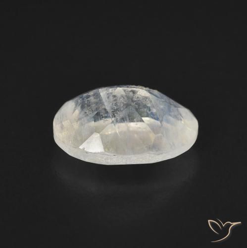 Rainbow Moonstone Gemstone in 8 x 6 mm (calibrated) Size for Sale, Rainbow Moonstone Stone in Bluish White Color