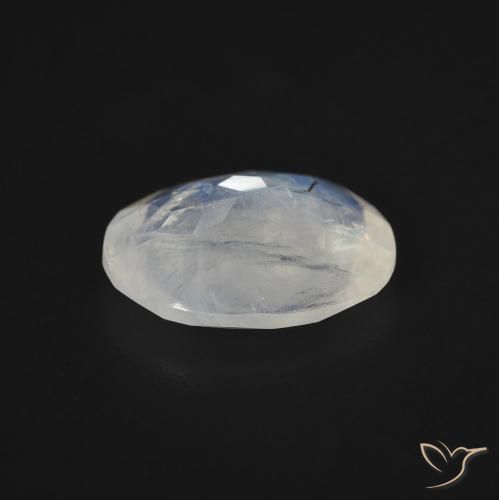 Rainbow Moonstone Gemstone in 11 x 9 mm (calibrated) Size for Sale, Rainbow Moonstone Stone in Bluish White Color