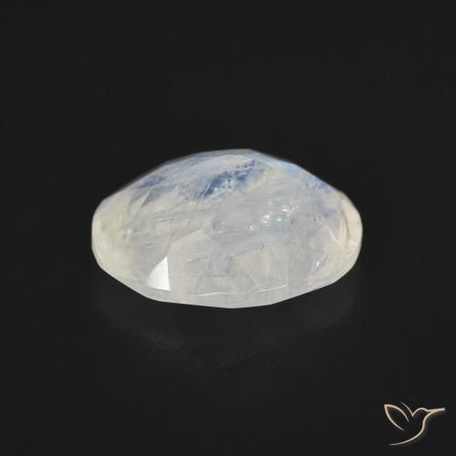 Rainbow Moonstone Gemstone in 11 x 9 mm (calibrated) Size for Sale, Rainbow Moonstone Stone in Bluish White Color