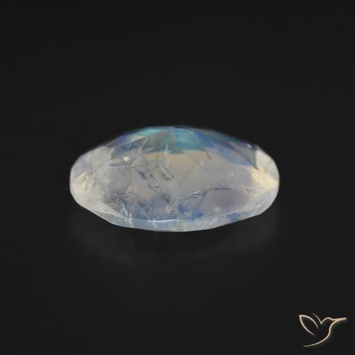 Rainbow Moonstone Gemstone in 11 x 9 mm (calibrated) Size for Sale, Rainbow Moonstone Stone in Bluish White Color