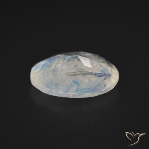 Rainbow Moonstone Gemstone in 11 x 9 mm (calibrated) Size for Sale, Rainbow Moonstone Stone in Bluish White Color