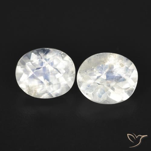 2.24ctw Natural Bluish White Rainbow Moonstone, Oval, Transparent