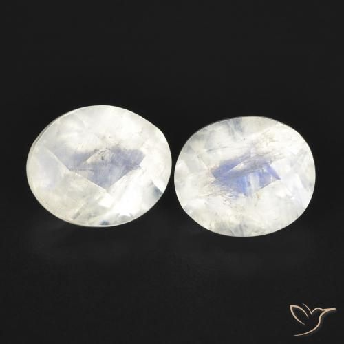 2.29ctw Natural Bluish White Rainbow Moonstone, Oval, Transparent