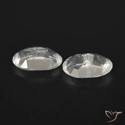 Rainbow Moonstone Gemstones in 6 x 4 mm (calibrated) Size for Sale, Rainbow Moonstone Stones in Bluish White Color