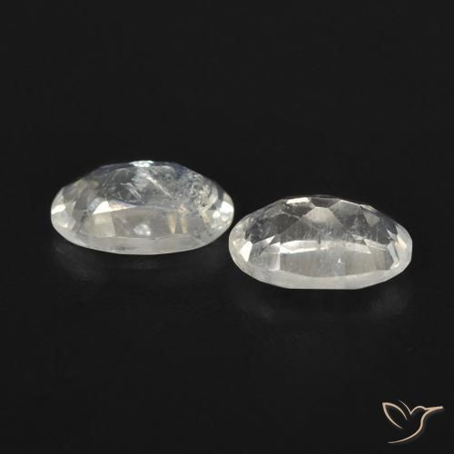 Rainbow Moonstone Gemstones in 6 x 4 mm (calibrated) Size for Sale, Rainbow Moonstone Stones in Bluish White Color