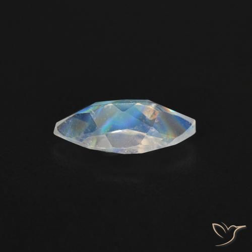 Rainbow Moonstone Gemstone in 8 x 4 mm (calibrated) Size for Sale, Rainbow Moonstone Stone in Bluish White Color