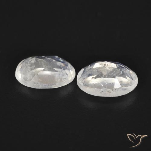 Rainbow Moonstone Gemstones in 6 x 4 mm (calibrated) Size for Sale, Rainbow Moonstone Stones in Bluish White Color