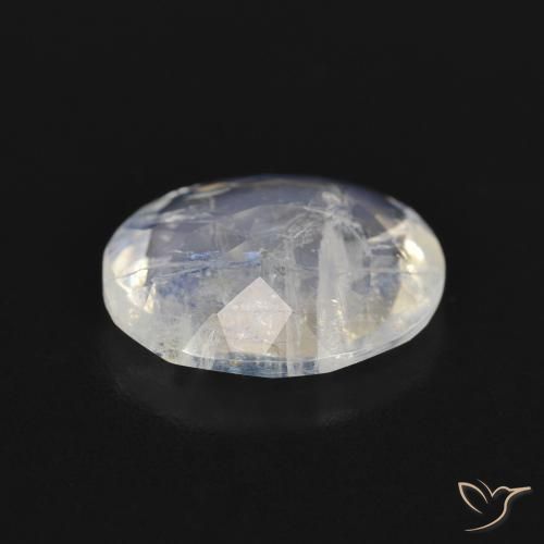 Rainbow Moonstone Gemstone in 11 x 9 mm (calibrated) Size for Sale, Rainbow Moonstone Stone in Bluish White Color