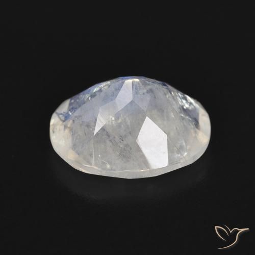 Rainbow Moonstone Gemstone in 11 x 9 mm (calibrated) Size for Sale, Rainbow Moonstone Stone in Bluish White Color