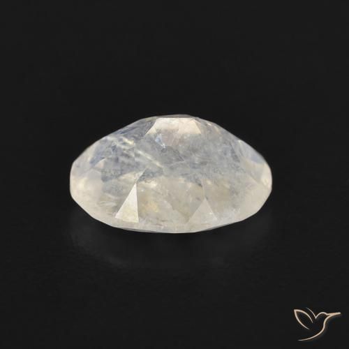 Rainbow Moonstone Gemstone in 8 x 6 mm (calibrated) Size for Sale, Rainbow Moonstone Stone in Bluish White Color