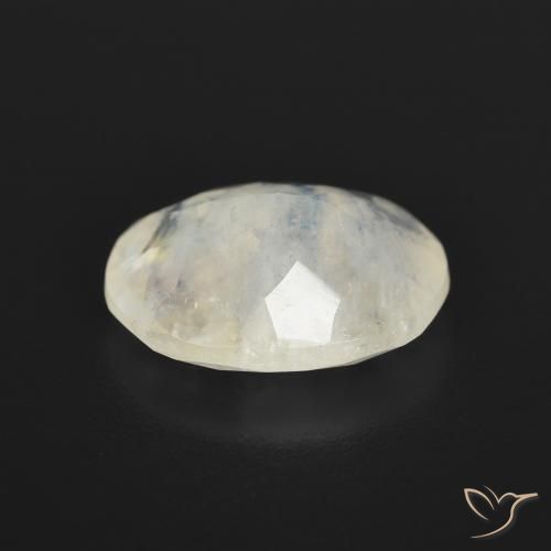 Rainbow Moonstone Gemstone in 11 x 9 mm (calibrated) Size for Sale, Rainbow Moonstone Stone in Bluish White Color
