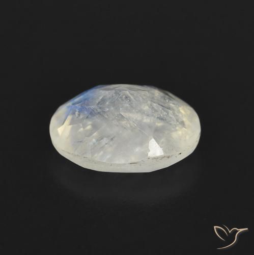 Rainbow Moonstone Gemstone in 8 x 6 mm (calibrated) Size for Sale, Rainbow Moonstone Stone in Bluish White Color