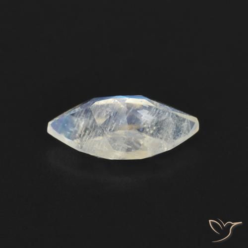 Rainbow Moonstone Gemstone in 8 x 4 mm (calibrated) Size for Sale, Rainbow Moonstone Stone in Bluish White Color