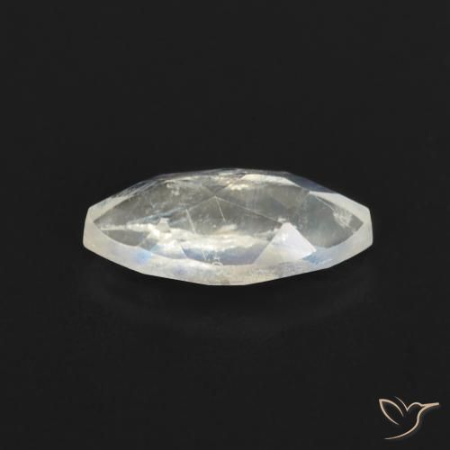 Rainbow Moonstone Gemstone in 8.4 x 4 mm Size for Sale, Rainbow Moonstone Stone in Bluish White Color