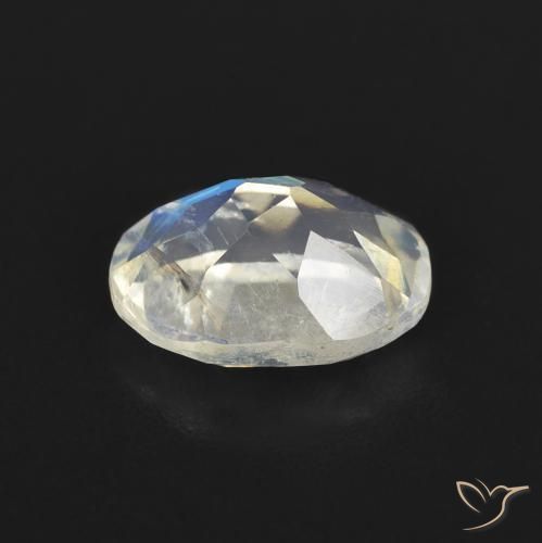 Rainbow Moonstone Gemstone in 8 x 6 mm (calibrated) Size for Sale, Rainbow Moonstone Stone in Bluish White Color