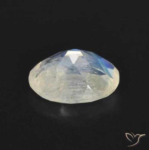 Rainbow Moonstone Gemstone in 8 x 6 mm (calibrated) Size for Sale, Rainbow Moonstone Stone in Bluish White Color
