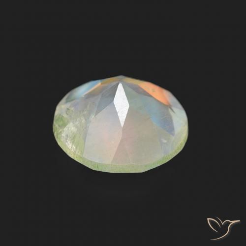 Rainbow Moonstone Gemstone in 6 mm (calibrated) Size for Sale, Rainbow Moonstone Stone in Bluish White Color