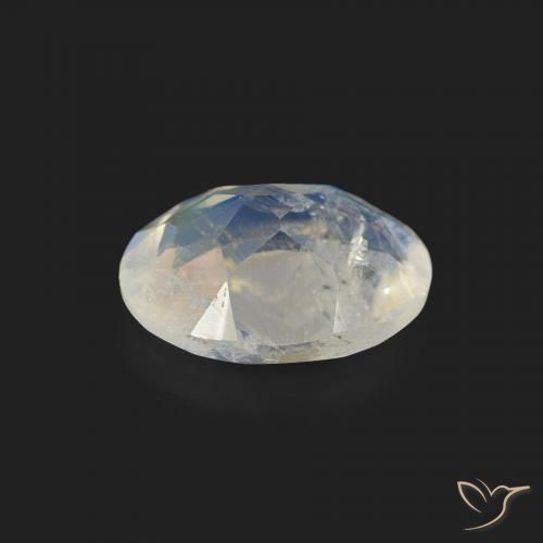 Rainbow Moonstone Gemstone in 8 x 6 mm (calibrated) Size for Sale, Rainbow Moonstone Stone in Bluish White Color
