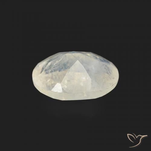Rainbow Moonstone Gemstone in 8 x 6 mm (calibrated) Size for Sale, Rainbow Moonstone Stone in Bluish White Color