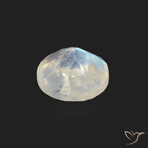 Rainbow Moonstone Gemstone in 5 mm (calibrated) Size for Sale, Rainbow Moonstone Stone in Bluish White Color