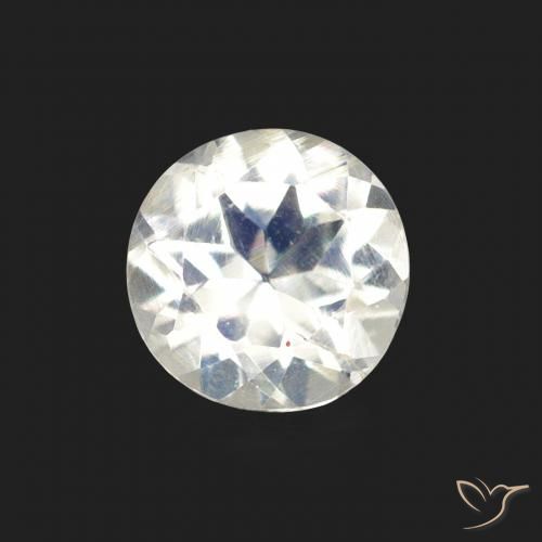 0.66ct Natural Bluish White Rainbow Moonstone, Round, Transparent