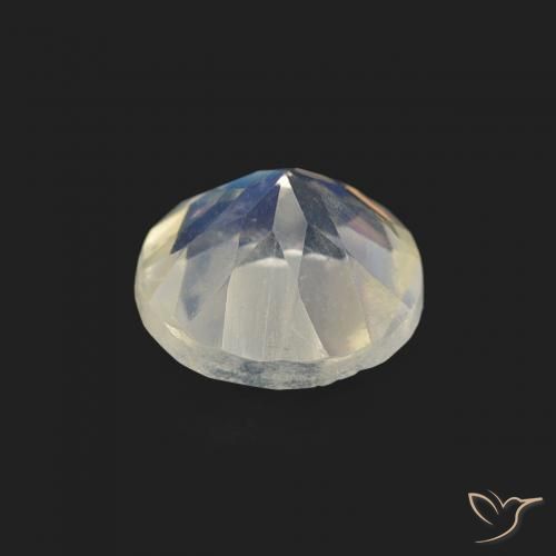 Rainbow Moonstone Gemstone in 5 mm (calibrated) Size for Sale, Rainbow Moonstone Stone in Bluish White Color