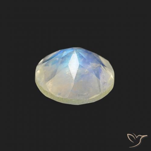 Rainbow Moonstone Gemstone in 6 mm (calibrated) Size for Sale, Rainbow Moonstone Stone in Bluish White Color