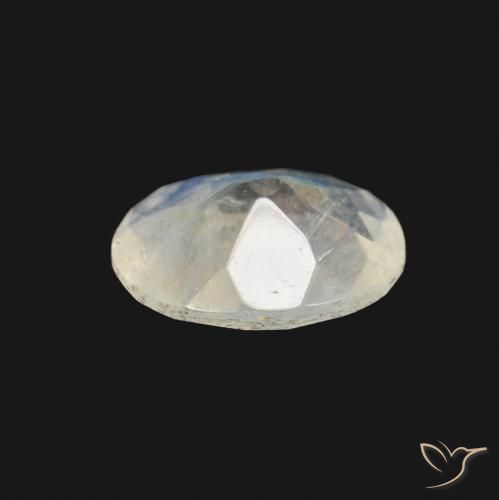 Rainbow Moonstone Gemstone in 9 x 7 mm (calibrated) Size for Sale, Rainbow Moonstone Stone in Bluish White Color