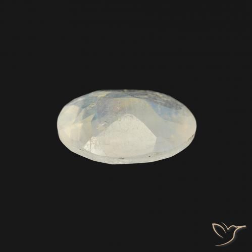 Rainbow Moonstone Gemstone in 8 x 6 mm (calibrated) Size for Sale, Rainbow Moonstone Stone in Bluish White Color